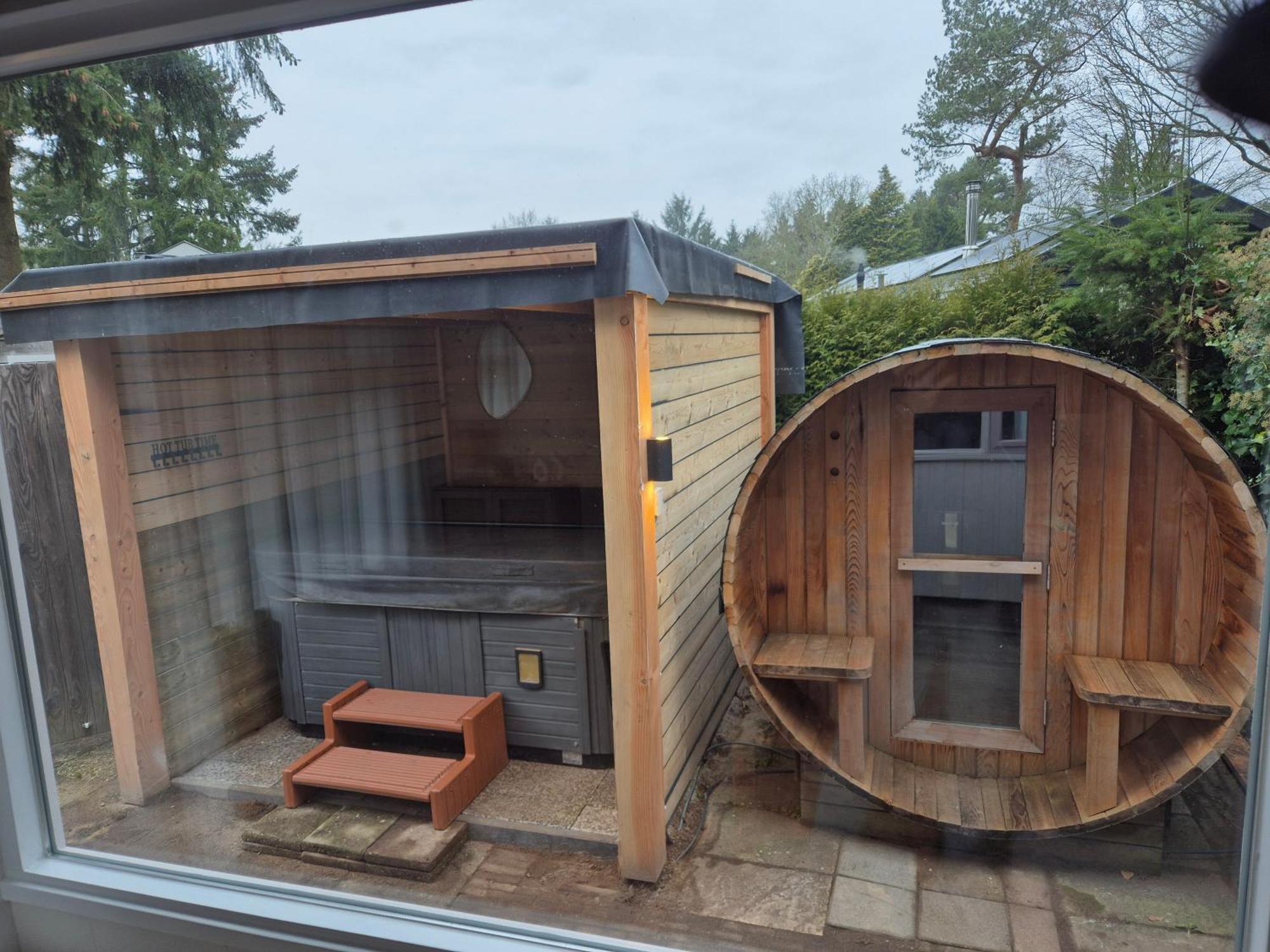 Luxe Boshuisje Met Prive Wellness & Jacuzzi Op De Veluwe 에르멜로 외부 사진